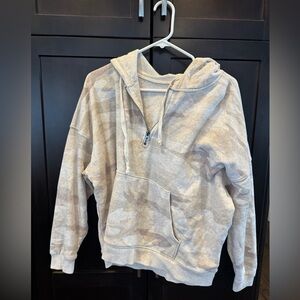 American Eagle Outfitters Women's Beige Camouflage Hoodie